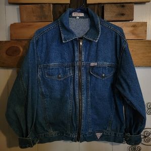 Guess Jean Jacket size Medium George Marciano RARE FIND FULL ZIPPER